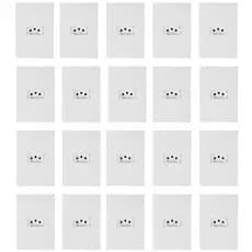 Kit 20 Tomada 20A Conjunto Completo Modular Branco Ilumi I9