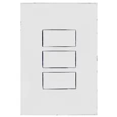 1 Conjunto de Interruptor Pararelo 3 Teclas Completos Pararelo Modular Branco Não Aparece Parafuso Moderno
