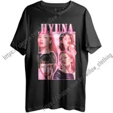 Camiseta Algodão Unissex Tshirt Graphic Tee Hyuna Kim Hyun-ah