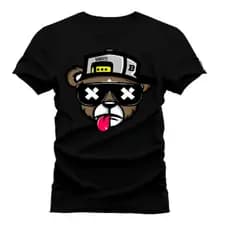 Camiseta Premium Magic Closet  Varias Cores Urso Boné Bolado Camisa 100 % AlgoDão Premium