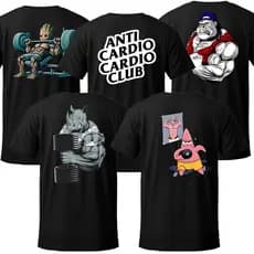 Kit 5 Camisetas Academia Treino Hendari 100% Algodão