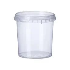 P460  Pote Plástico Redondo Com Lacre 460 ml 100 Unidades, Caldos, Sopas, Sobremesas, Temperos