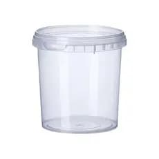 100 unidades Pote Plástico Premium Redondo 1000 ml, com Tampa Lacre Bolo no Pote, Temperos,Mel, Sorvetes, Sobremesas