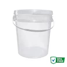 Balde 5 litros - 5 unidades com alça resistente tampa e lacre de segurança conservas, molhos, bebidas, doces, salgados