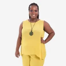 Regata longa mostarda plus size