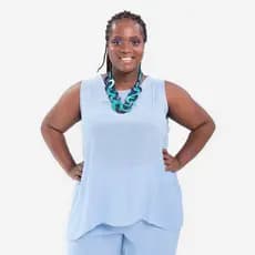 Regata longa azul plus size
