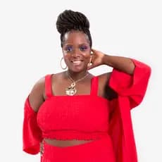 Top cropped em lastex vermelho plus size