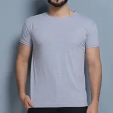 Camiseta Camisa Masculina Básica Algodão Cinza Para Uniforme e Dia Dia.