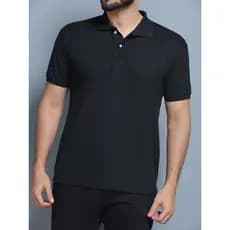 Camisa Gola Polo Masculina Camiseta Uniforme Para Bordar, lisa Cor Preta Tamanho Grande