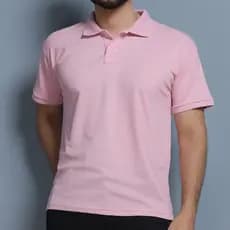 Camisa Gola Polo Masculina Camiseta  Uniforme Casuais, lisa Cor Rosa Tamanho Grande