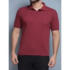 Camisa Gola Polo Masculina Camiseta  Uniforme Para Bordar, lisa Cor Bordo Tamanho Grande
