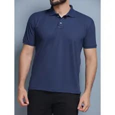 Camisa Gola Polo Masculina Camiseta Uniforme Para Bordar Cor Azul-Marinho Tamanho Grande