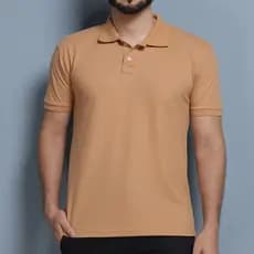 Camisa Gola Polo Masculina Camiseta  Uniforme Para Bordar, lisa Cor Marrom