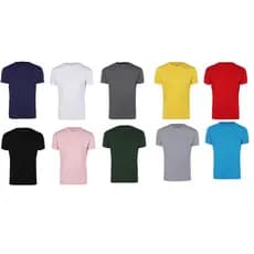 Camiseta Camisa Masculina Básica Algodão Rosa Para Uniforme e Dia Dia. Casuais