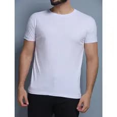 Camiseta Camisa Masculina Básica Algodão Branco Para Uniforme e Dia Dia.