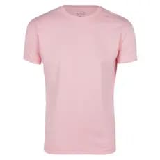 Camiseta Camisa Masculina Básica Algodão Rosa Para Uniforme e Dia Dia.