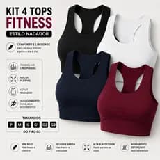 Kit 4 Top Feminino Fitness Plus Size Moda Academia Confortável Alça Grossa Sem Bojo