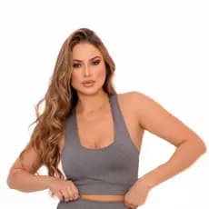 Kit 5 Top Fitness Academia Treino Alta Sustentação Suplex Roupas Esportivas