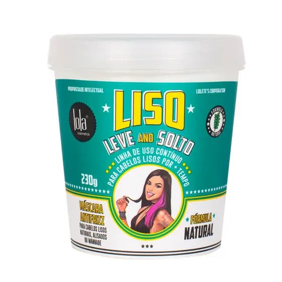 Máscara Condicionadora Liso Leve And Solto Lola Cosmetics 230g