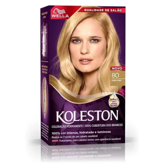 Coloração Permanente 80 Louro Claro Koleston 55g