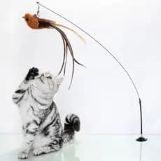 Interativo Brinquedo Simulador de Pássaro- Varinha para provocar e estimular gato
