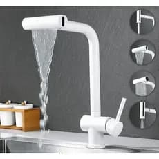 Torneira Cascata Cozinha Gourmet Bancada Misturador Aço Inox 304