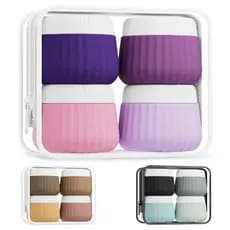 Kit Viagem Frasco Pote Silicone Luxo Loção Condicionador Máscara Creme Pequeno 4un 30ml