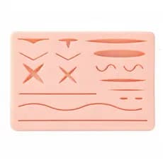 Simulador de Sutura Pele Artificial 3 Camadas Silicone 17cm x 12cm