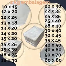 Embalagem Saco Plástico transparente PP 2 KG Atacado