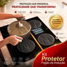 Kit Protetor de Silicone Fogão Indução Cooktop Antiderrapante Resistente Calor Naxos