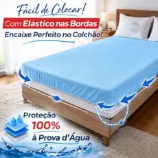 Capa Protetora Colchão Impermeável Solteiro Casal Queen com Elástico