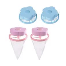 Kit 4 Filtro Tira Pelos Fiapos Maquina Papa Bolinha Coletor Flutuante Reutilizável