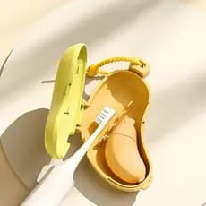 Capa Protetora Para Escova De Dentes 2 Em 1 Banana - Design Banana, Proteção À Prova De Poeira, Versatilidade