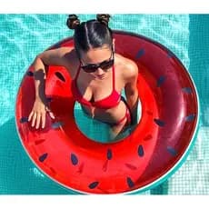 Kit De Boia Redonda Fruta Melancia Laranja Kiwi Para Piscina Circulado Adulto 120cm