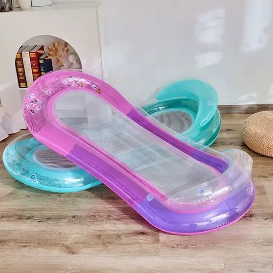 Colchão Inflável de Piscina 165cm Cama Flutuante com Tela Respirável