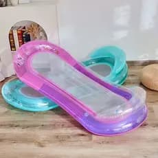 Colchão Inflável de Piscina 165cm Cama Flutuante com Tela Respirável