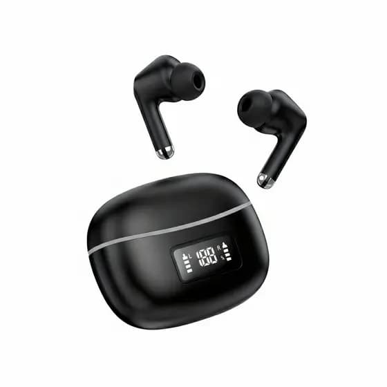 Fone de Ouvido com Tela LED Preto