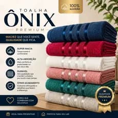 Kit 6 Toalhas de Banho Ônix Premium 62x132cm Super Macia Alta Absorção Toque Macio Luxo