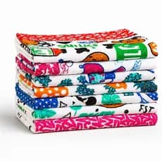 Kit 8 Panos de Prato de Copa Estampadas Felpudas 100% Algodão 40x60cm Alta Absorção