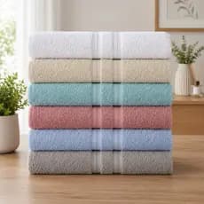 Kit 02 Toalhas de Rosto Premium Lisboa 45x80cm Felpuda 100% Algodão Grossa Macia Alta Absorção