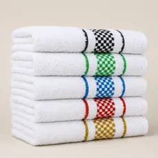 Kit 8 Panos de Copa Jacquard Premium Felpudo 100% Algodão Grande Super Absorção