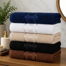 Kit 5 Toalha de Rosto Gigante Egito 45x80cm 100% Algodão Felpuda Alta Absorção Seca Bem Premium