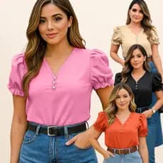 BLUSA FEMININA MODA EVANGELICA BLUSA FEMININAS SOCIAL BLUSINHA FEMININO CONFORTÁVEL VERÃO ALTAQUALIDADE MODA BASICA LUXO