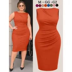 VESTIDO MIDI PLUS SIZE FEMININO CONFORTAVEL MODA FEMININA ESTILOSA VESTIDOS SOCIAL ABERTURA TRASEIRA  LUXO SOLTINHO