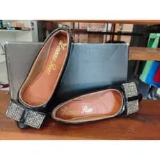 Sapatilha Princesa Feminina com Laço de Strass Calçado Feminino