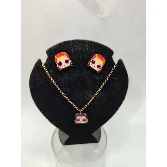 Conjunto de Jóias Infantil Conjunto LOL SURPRISE Fofo Conjunto De Jóias Infantil Feminino