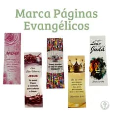 Marca Páginas Evangélico Temas Diversos. 50 unidades. Mulher Missão Leão de Judá