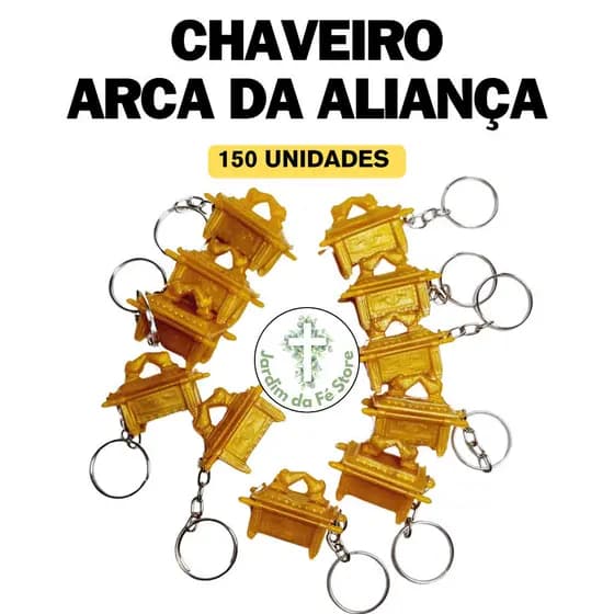 Chaveiro Arca da Aliança porta óleo 5ml. 150 Unidades. Lembrancinha Campanha.