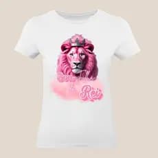Camiseta Feminina T-shirt Evangélica Leão Sou Filha Do Rei Masculina - Infantil- Poliester