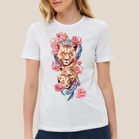 Blusa Feminina Mamãe Leoa Camiseta Estampada Evangelica